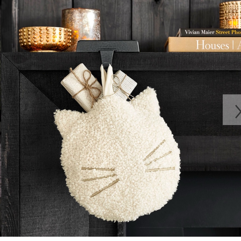 Pottery Barn Sherpa Cat Stocking